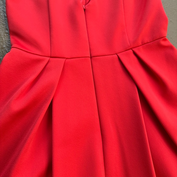Forever New Red High Low A-Line V-neck Prom Cocktail Dress Size 6 - Picture 12 of 13